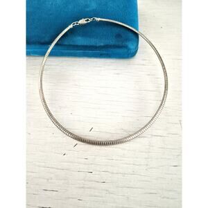 Vintage Sterling Silver Omega Necklace